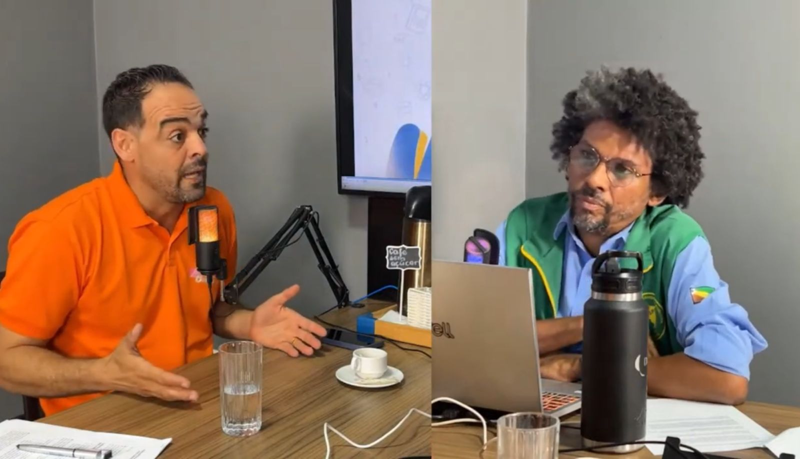 Aurélio Goiano em participação no PodSERV com Carlão do Sindicato